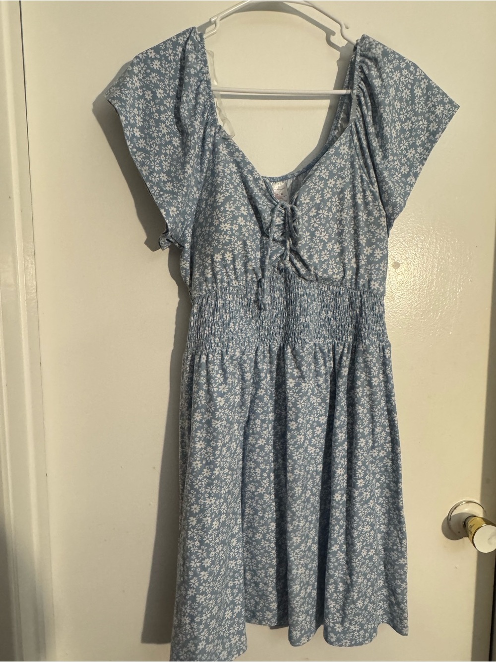 No Boundaries Light Blue Floral dress